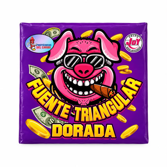 Fuente Triangular dorada
